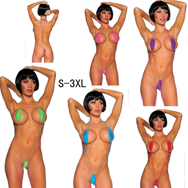 8   ͽƮ  ̴ ̴ ũ Ű Langerie  ڿ   Ʈ Ÿ ̱  S-3XL/8 Color  Women Extreme Sexy Visible Mini Micro Bikini Langerie Halter S